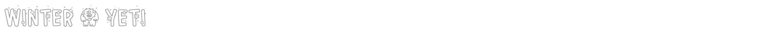 Winter Yeti font preview